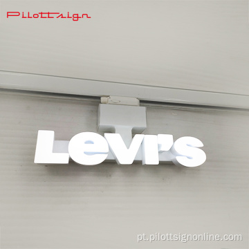 Lojas de marca famosas Letras acrílicas LED Caixa de luz